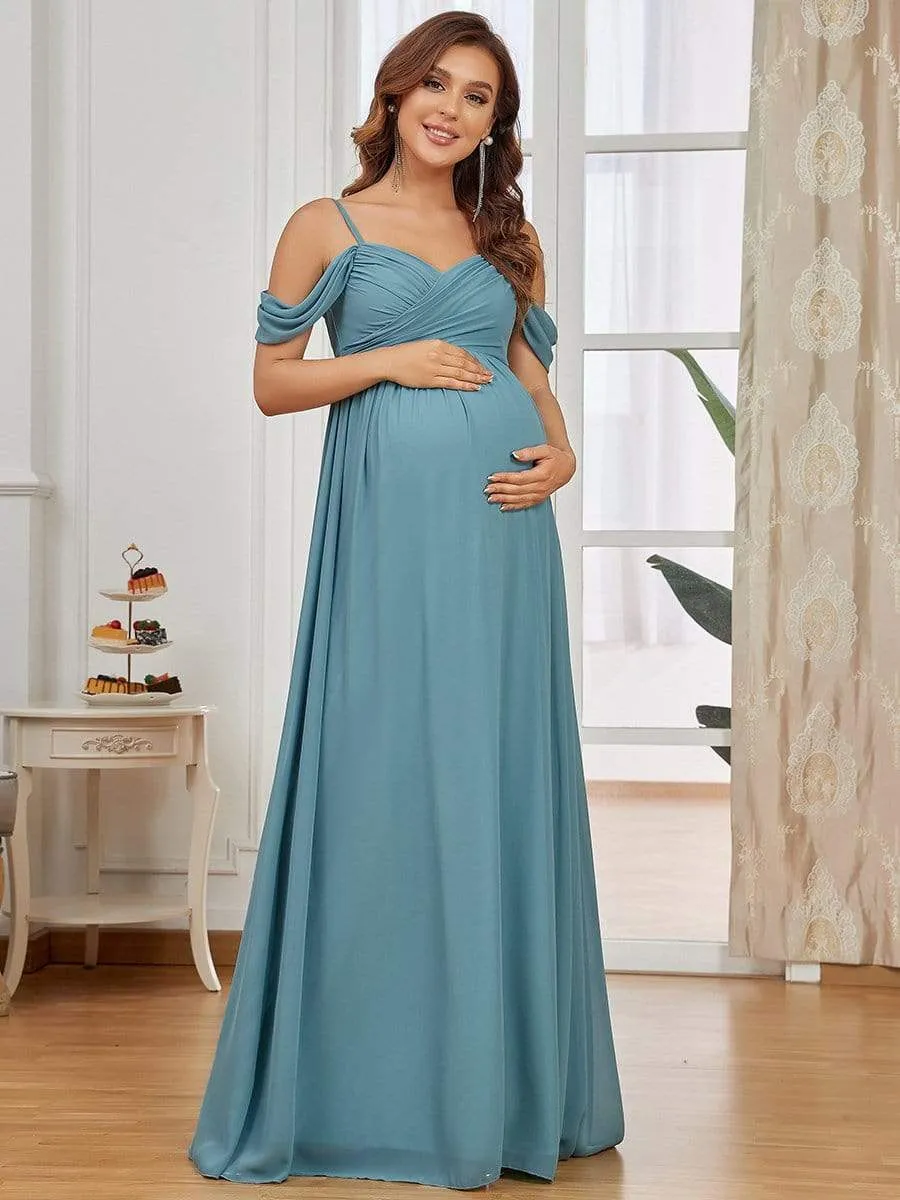 A-Line Chiffon Maternity Gown