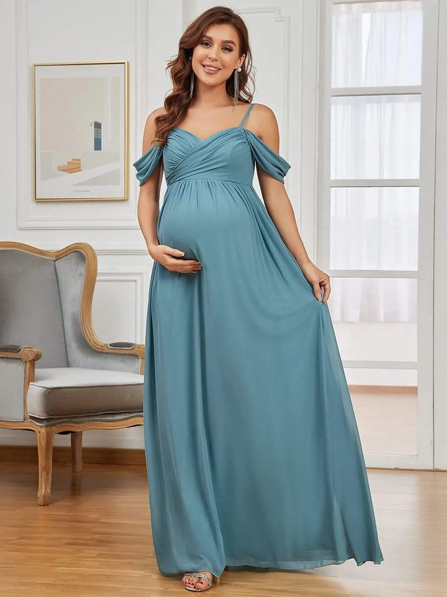 A-Line Chiffon Maternity Gown