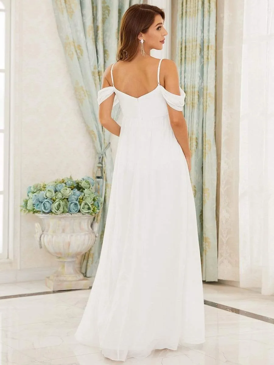 A-Line Chiffon Maternity Gown