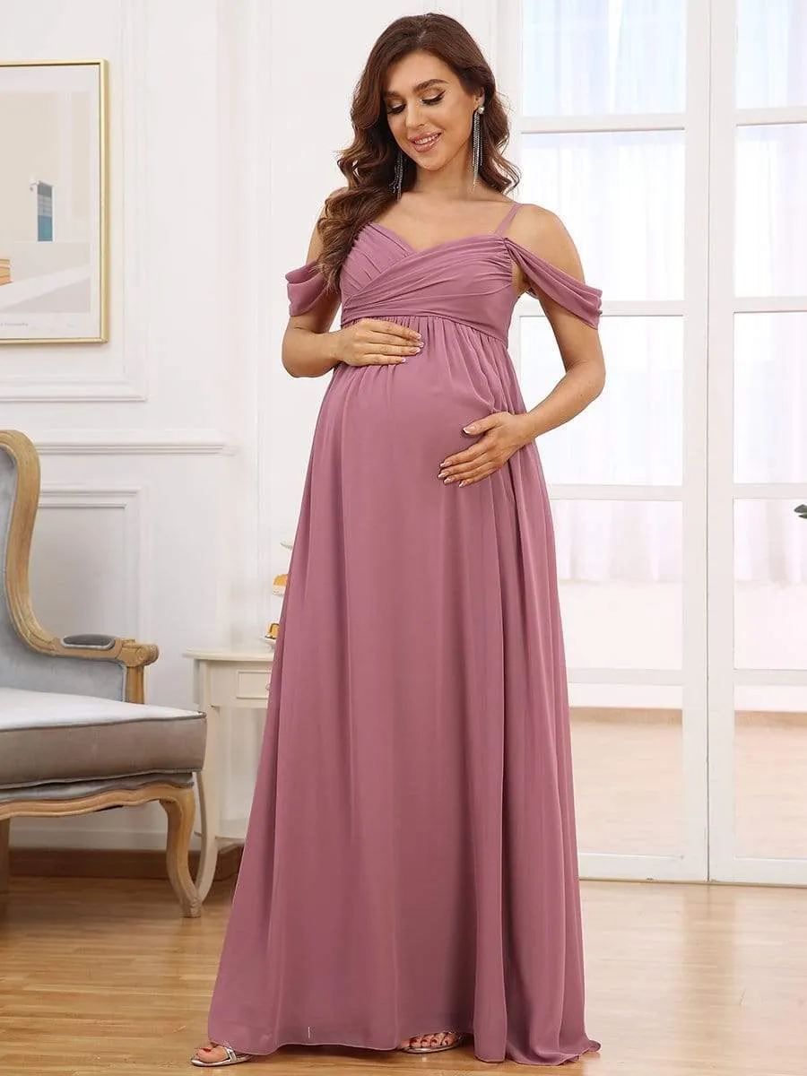 A-Line Chiffon Maternity Gown
