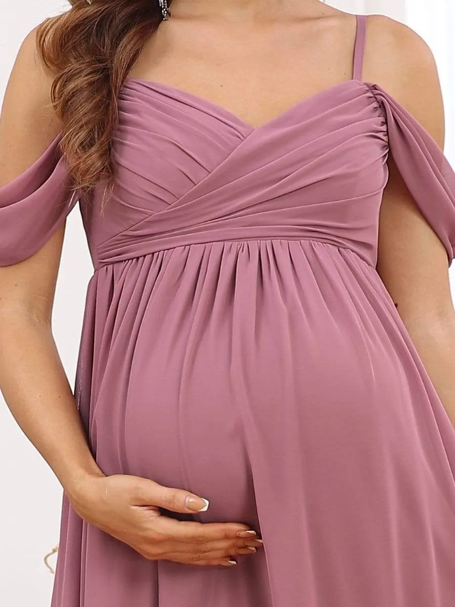 A-Line Chiffon Maternity Gown