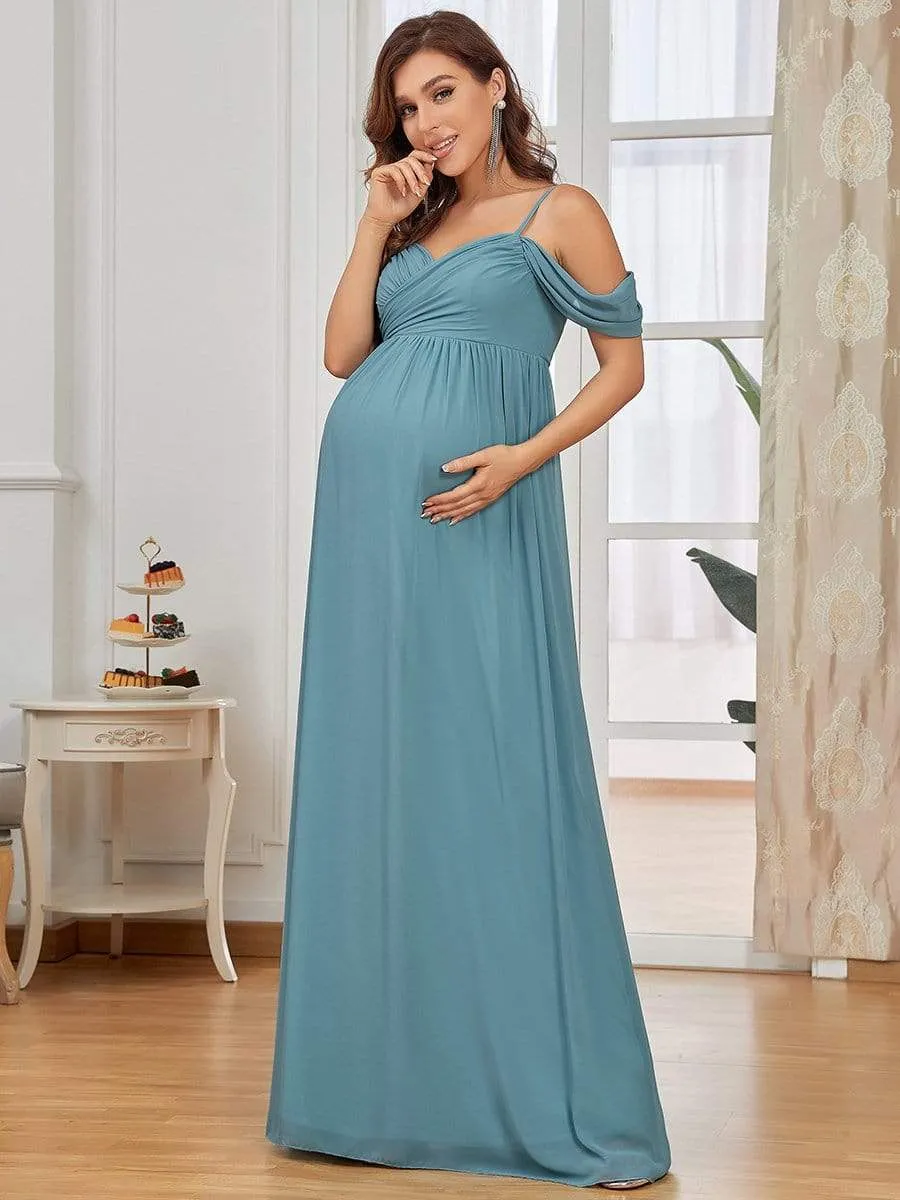 A-Line Chiffon Maternity Gown