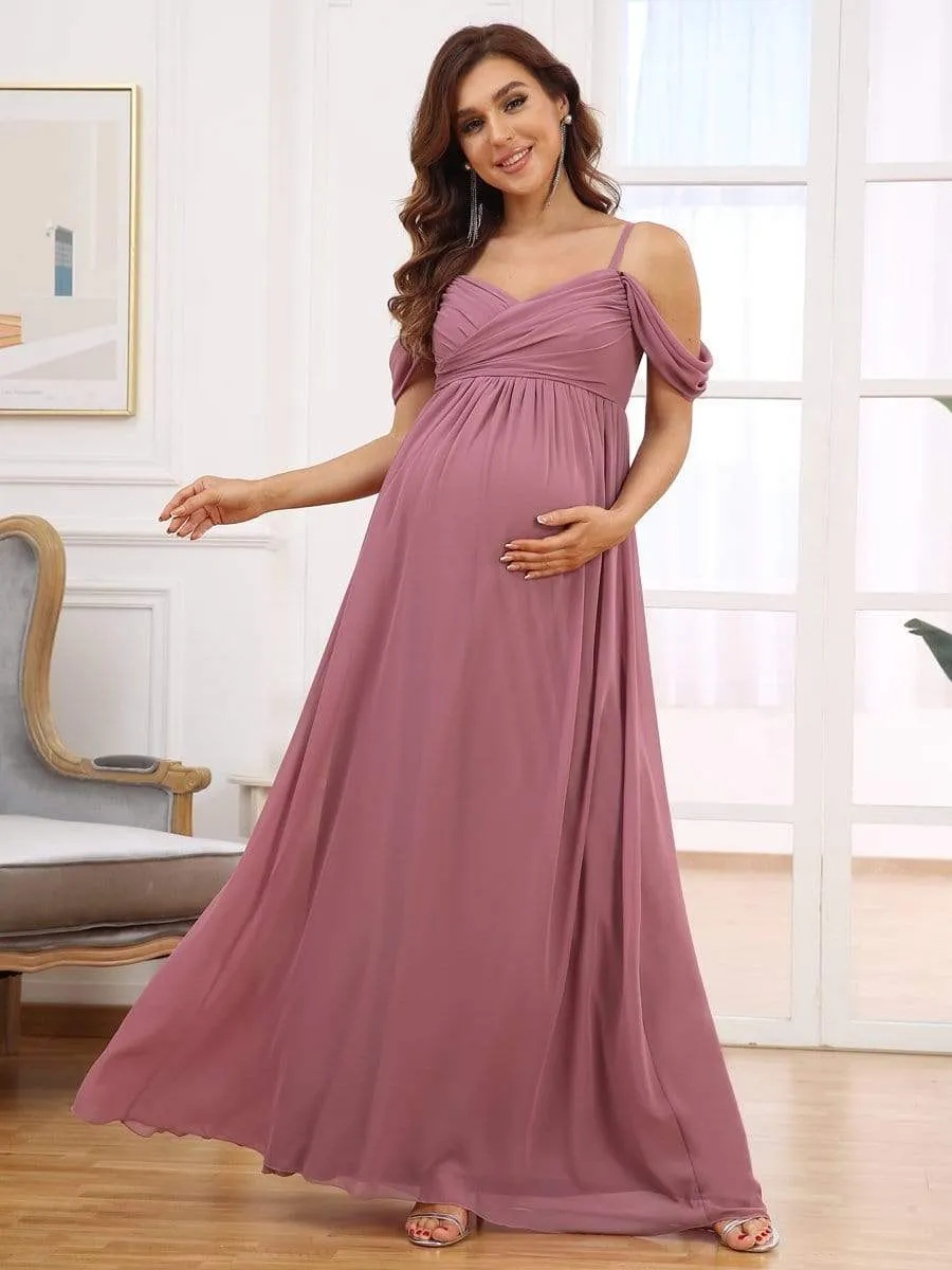 A-Line Chiffon Maternity Gown