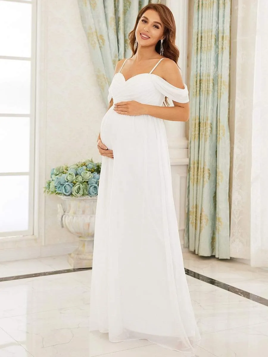 A-Line Chiffon Maternity Gown