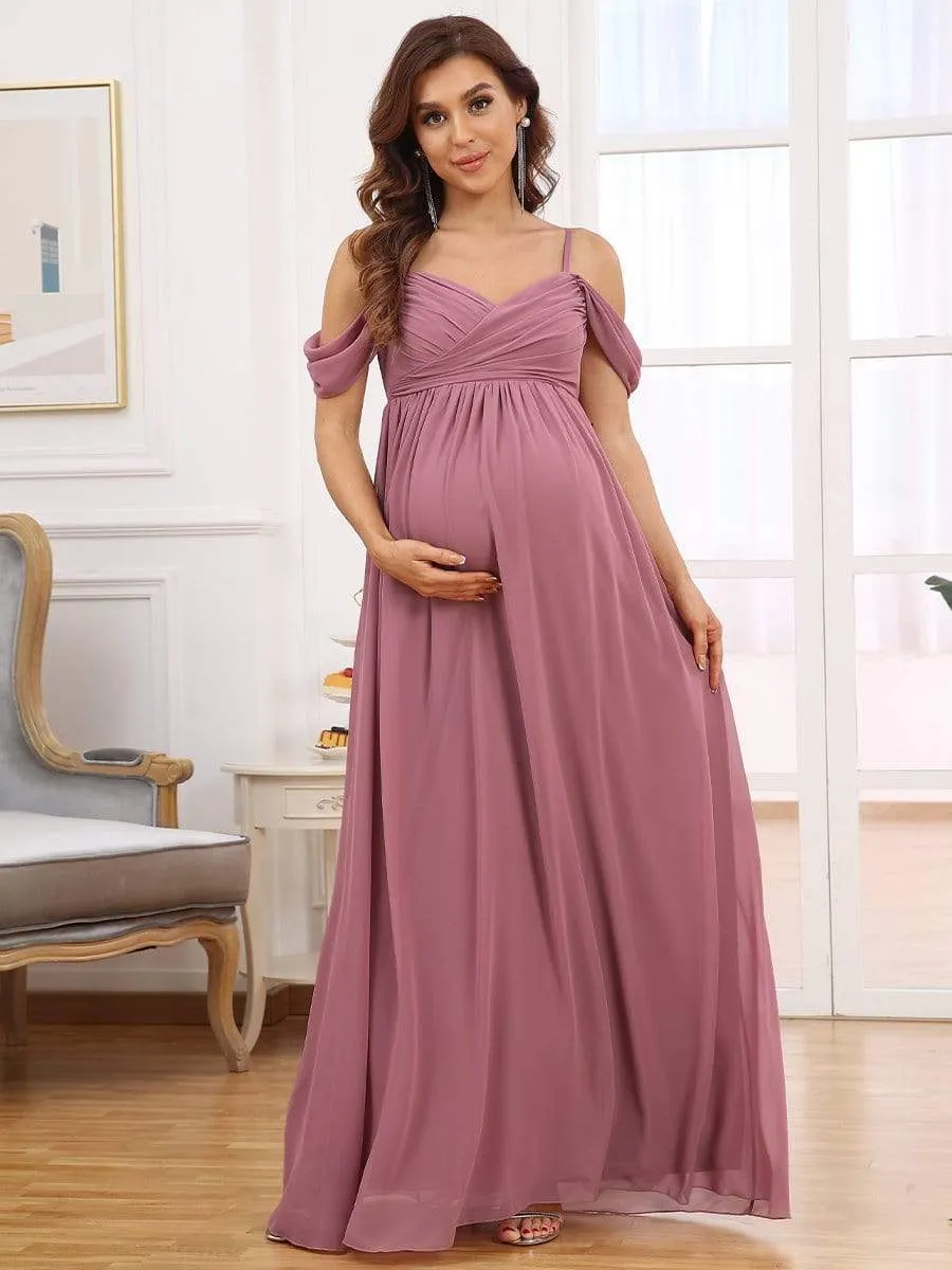 A-Line Chiffon Maternity Gown