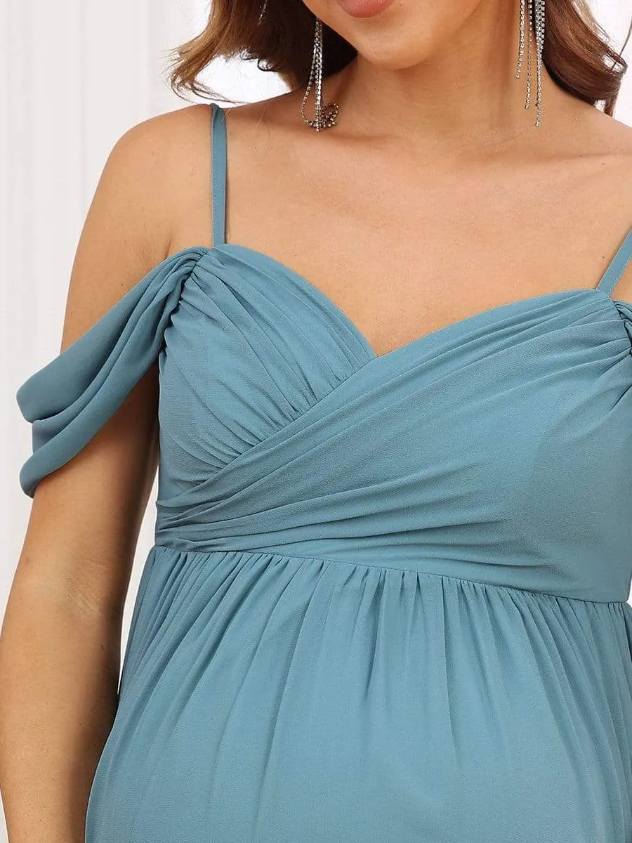 A-Line Chiffon Maternity Gown