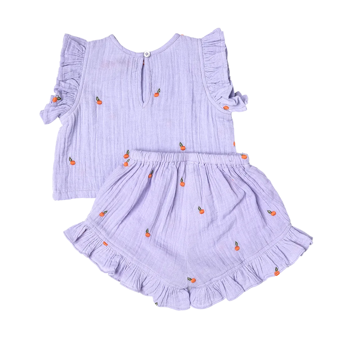 Baby Girls Roey 2-Piece Set - Lavender Oranges