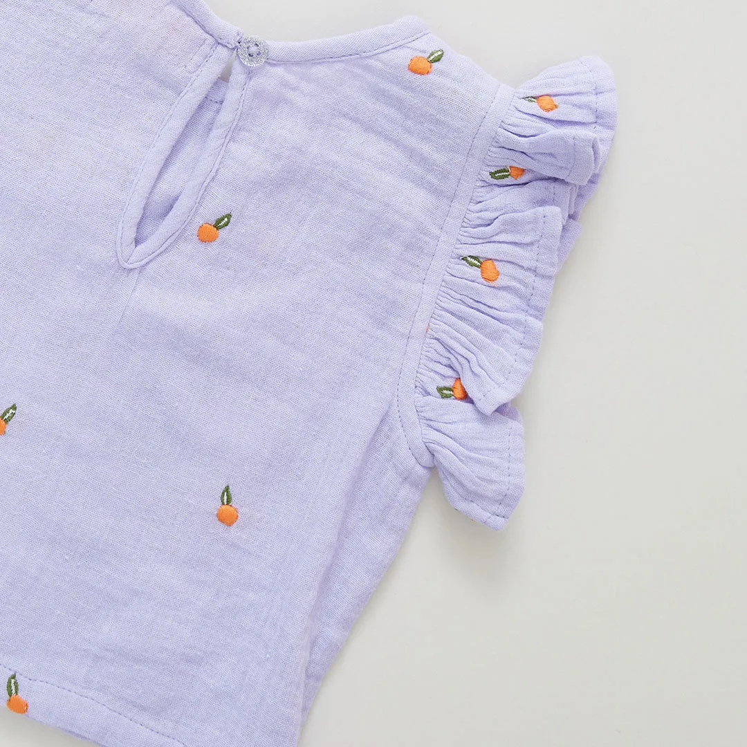 Baby Girls Roey 2-Piece Set - Lavender Oranges