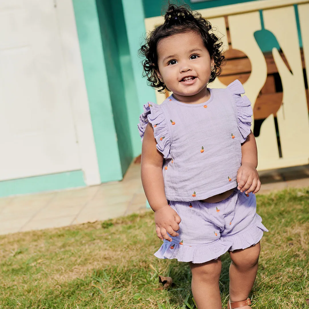 Baby Girls Roey 2-Piece Set - Lavender Oranges