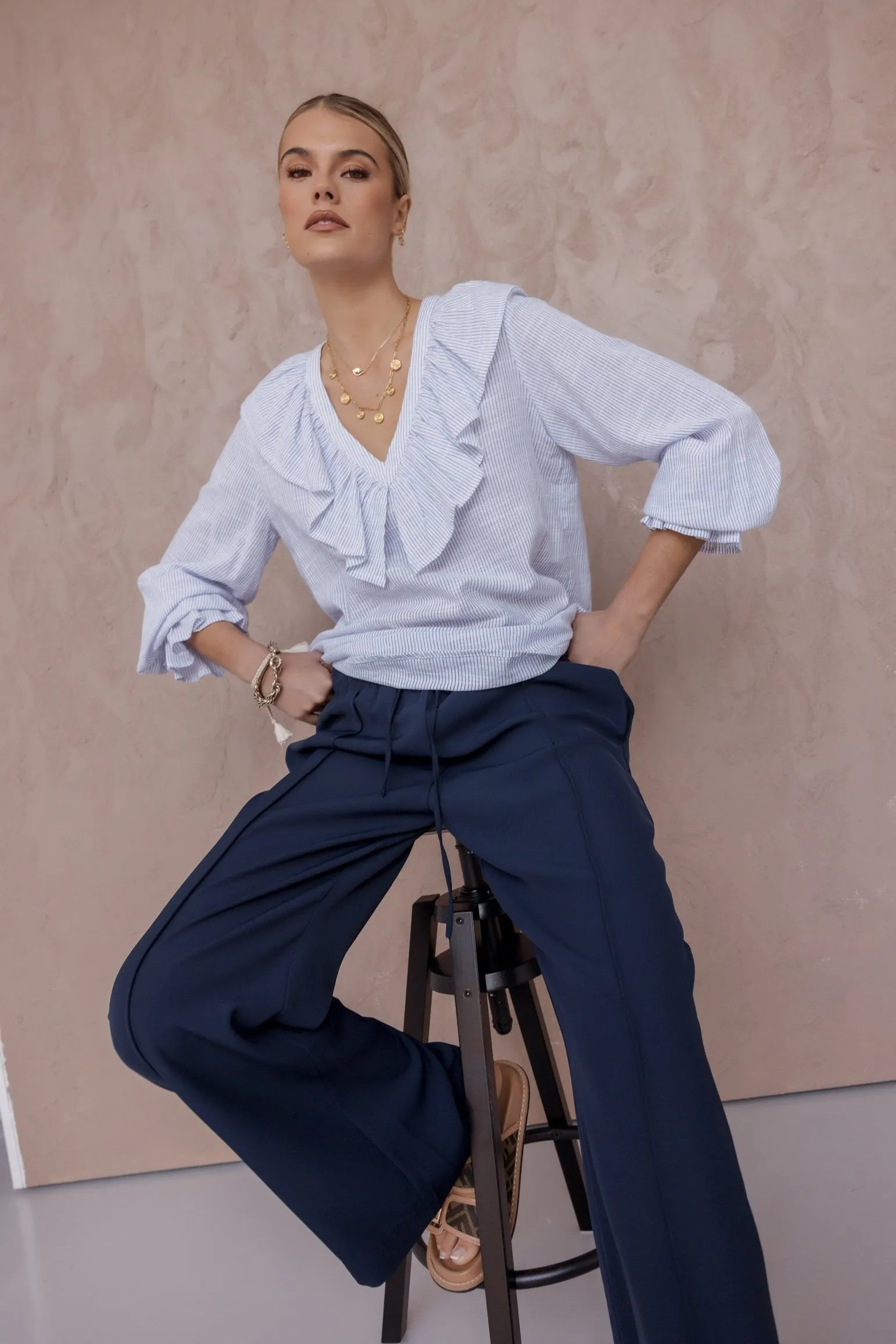BILLY Blouse Blue Stripe