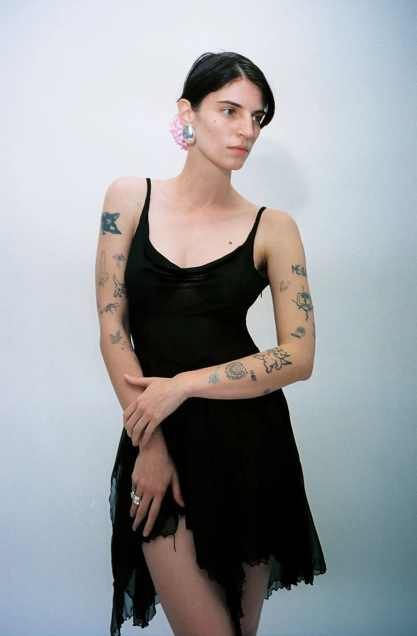 Black Cowl Neck Dress