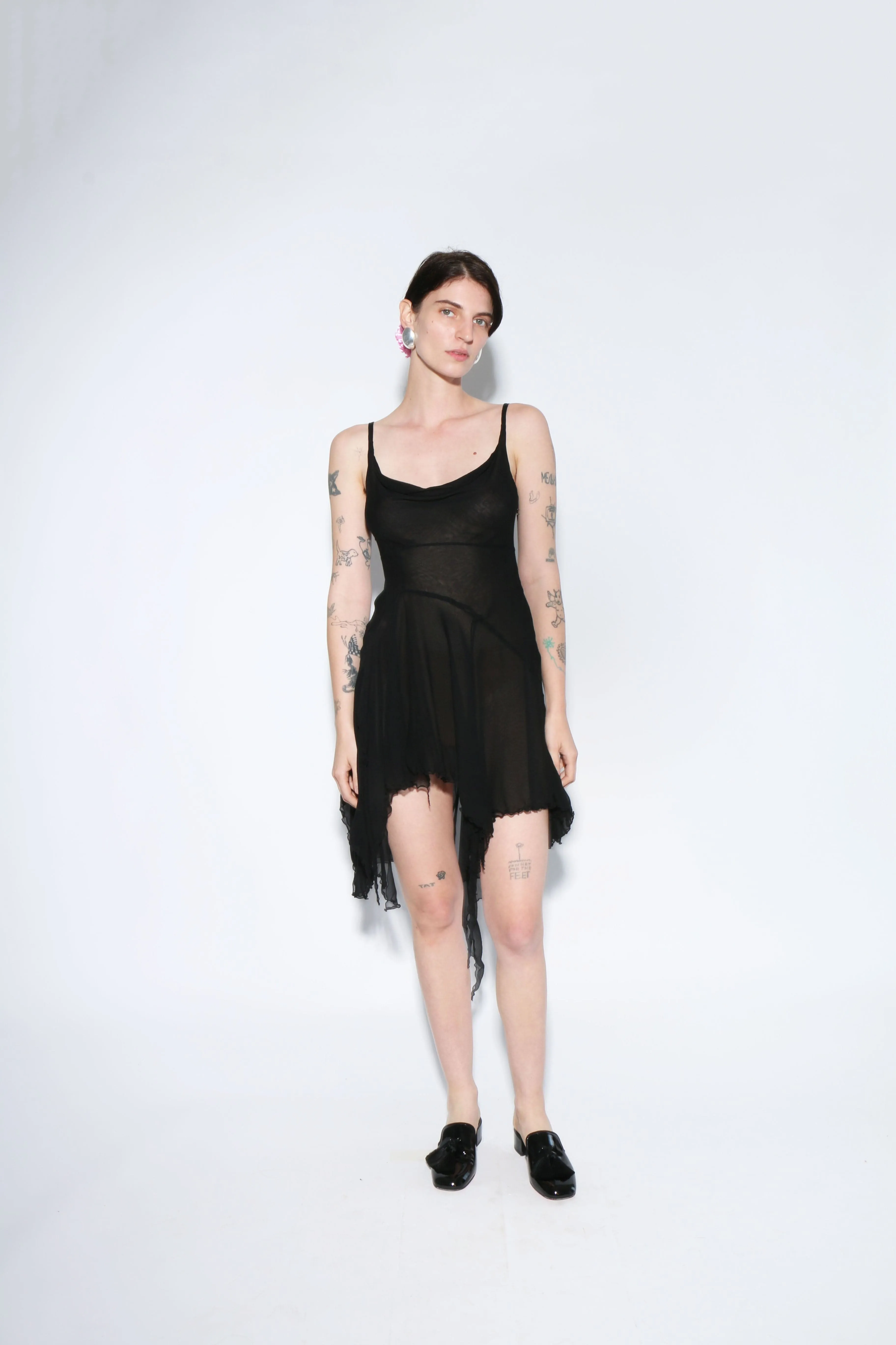 Black Cowl Neck Dress