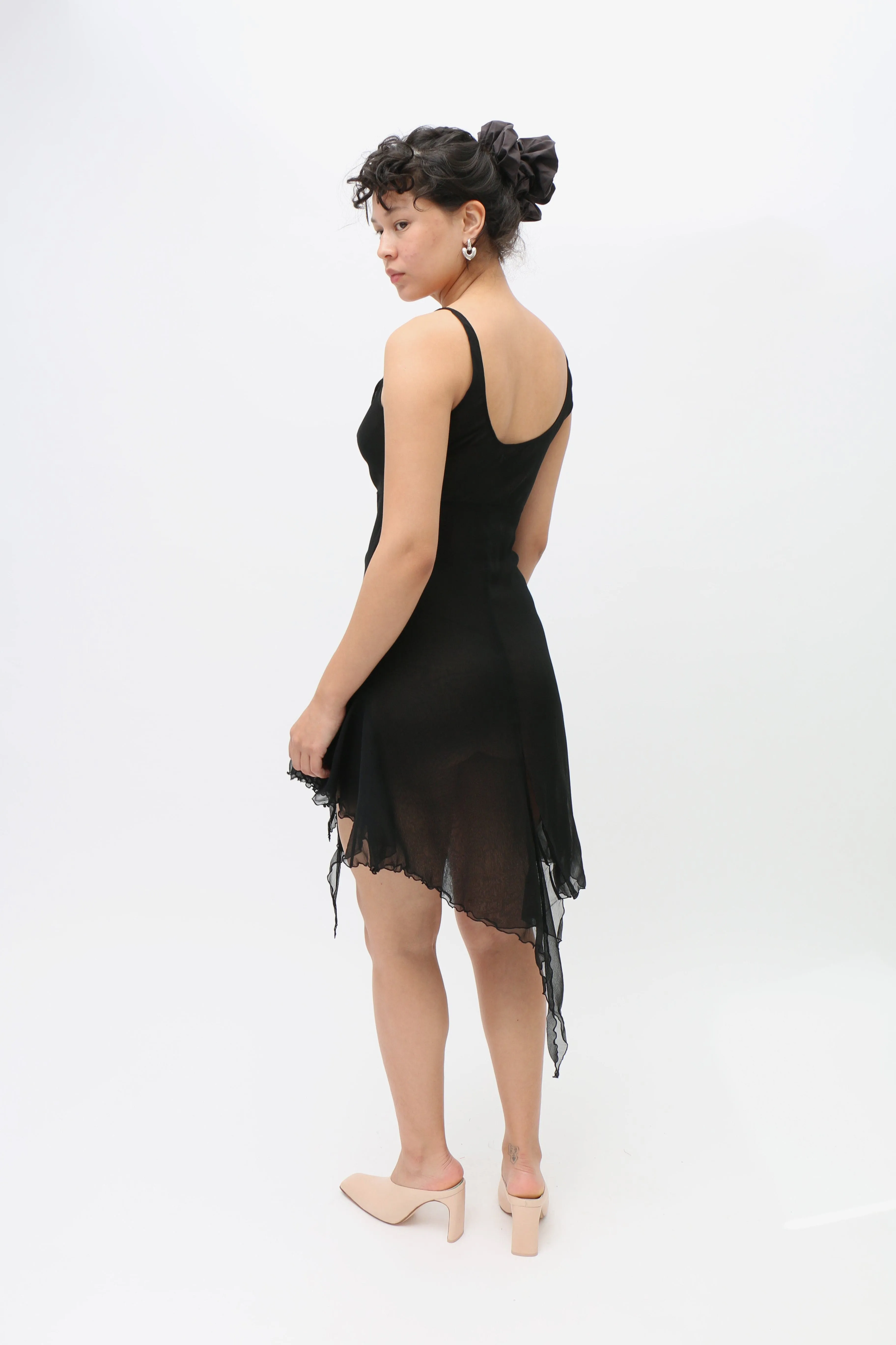 Black Cowl Neck Dress