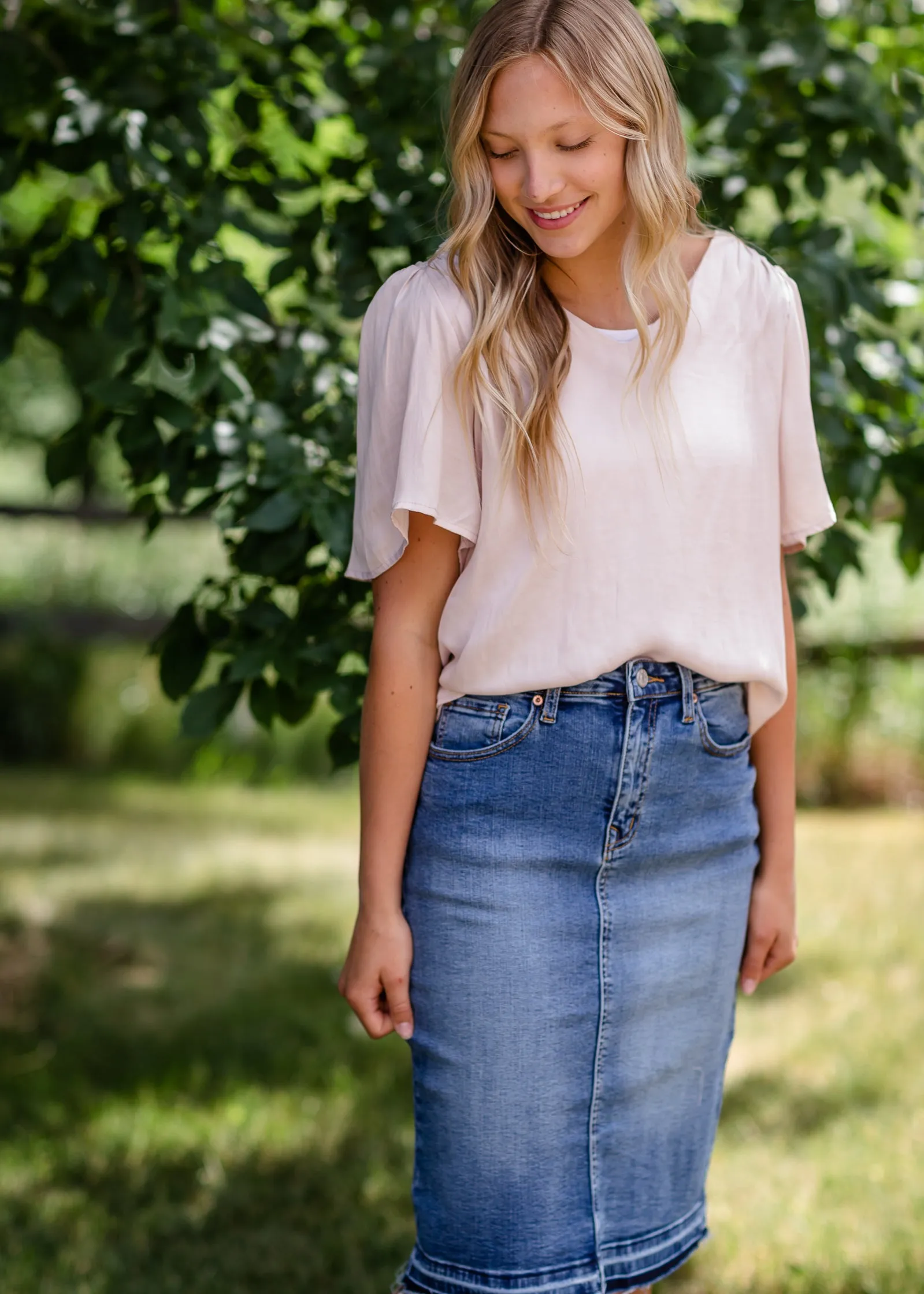Blush Air Flow Satin Top - FINAL SALE