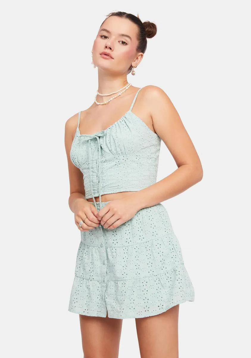 Breezy Hour Ruched Mini Skirt