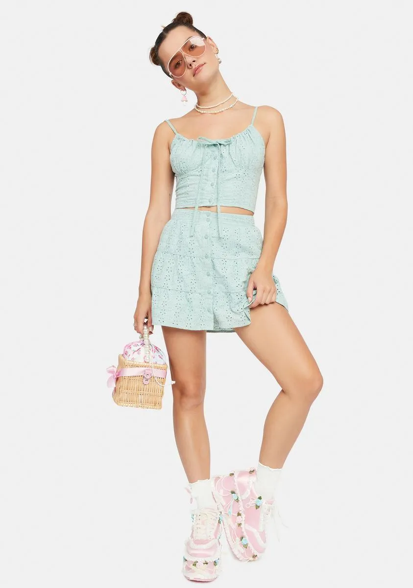 Breezy Hour Ruched Mini Skirt