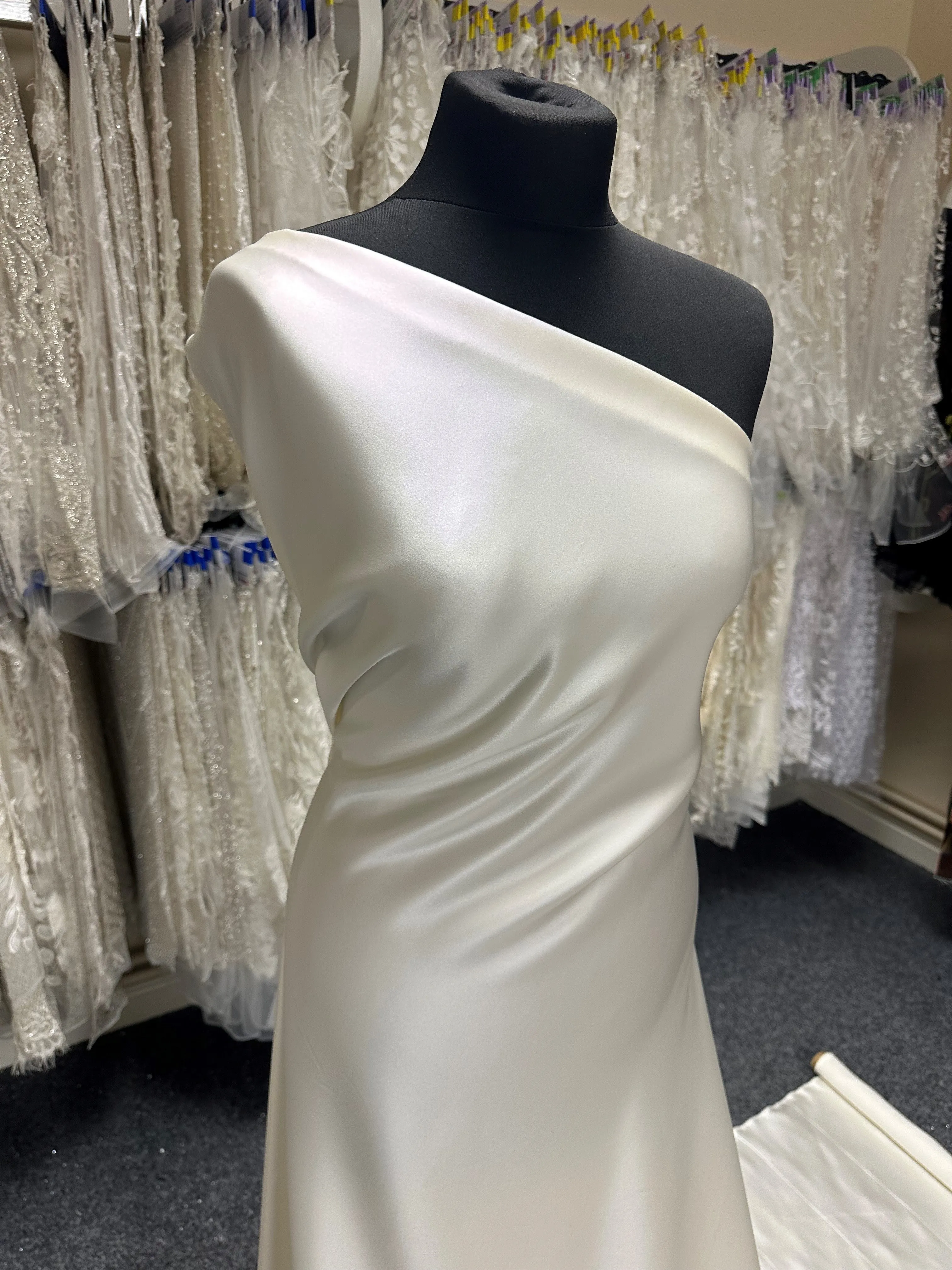 Champagne Polyester Duchess Satin - Supreme