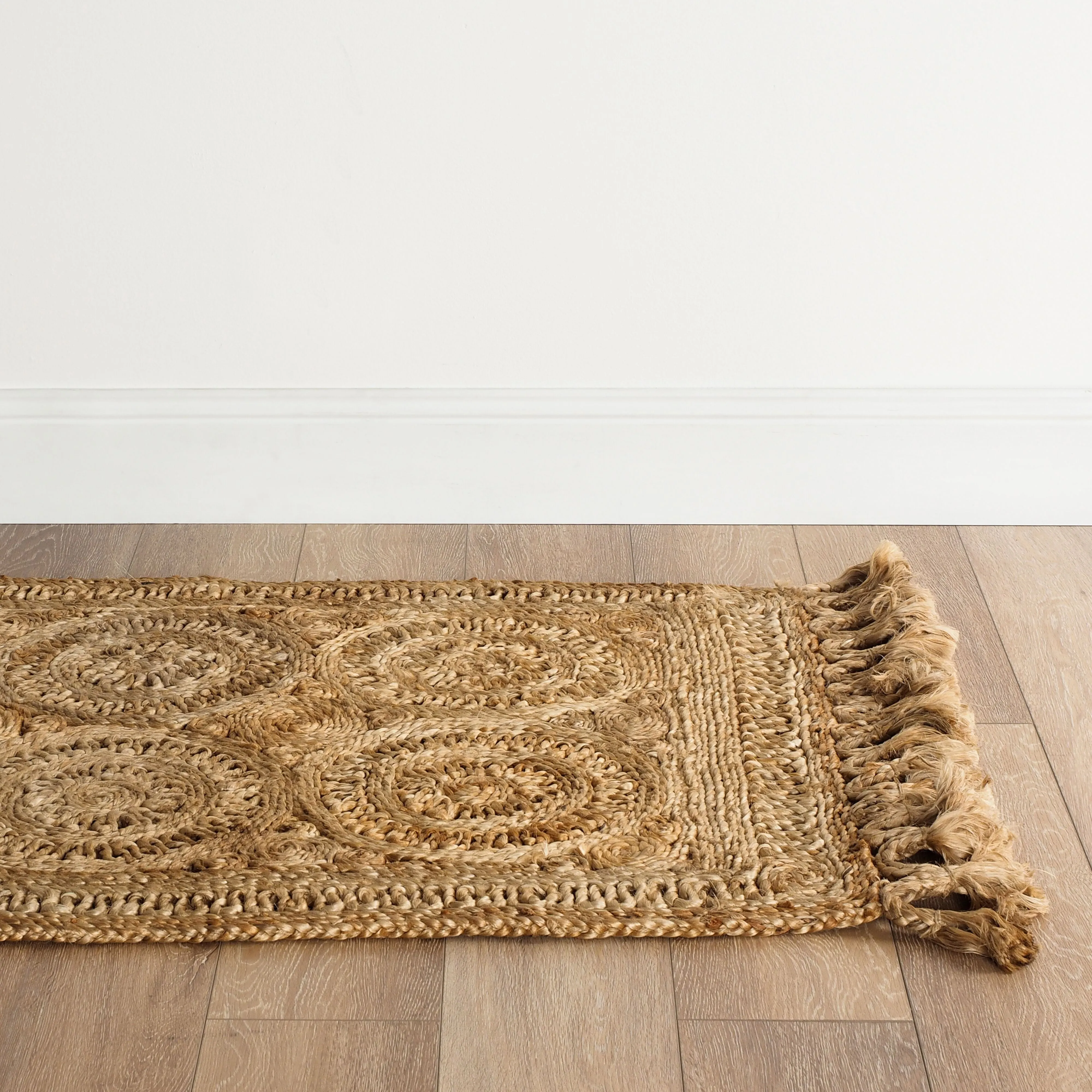 Cochin Circular Natural Hand Stitched Rug 150x80cm