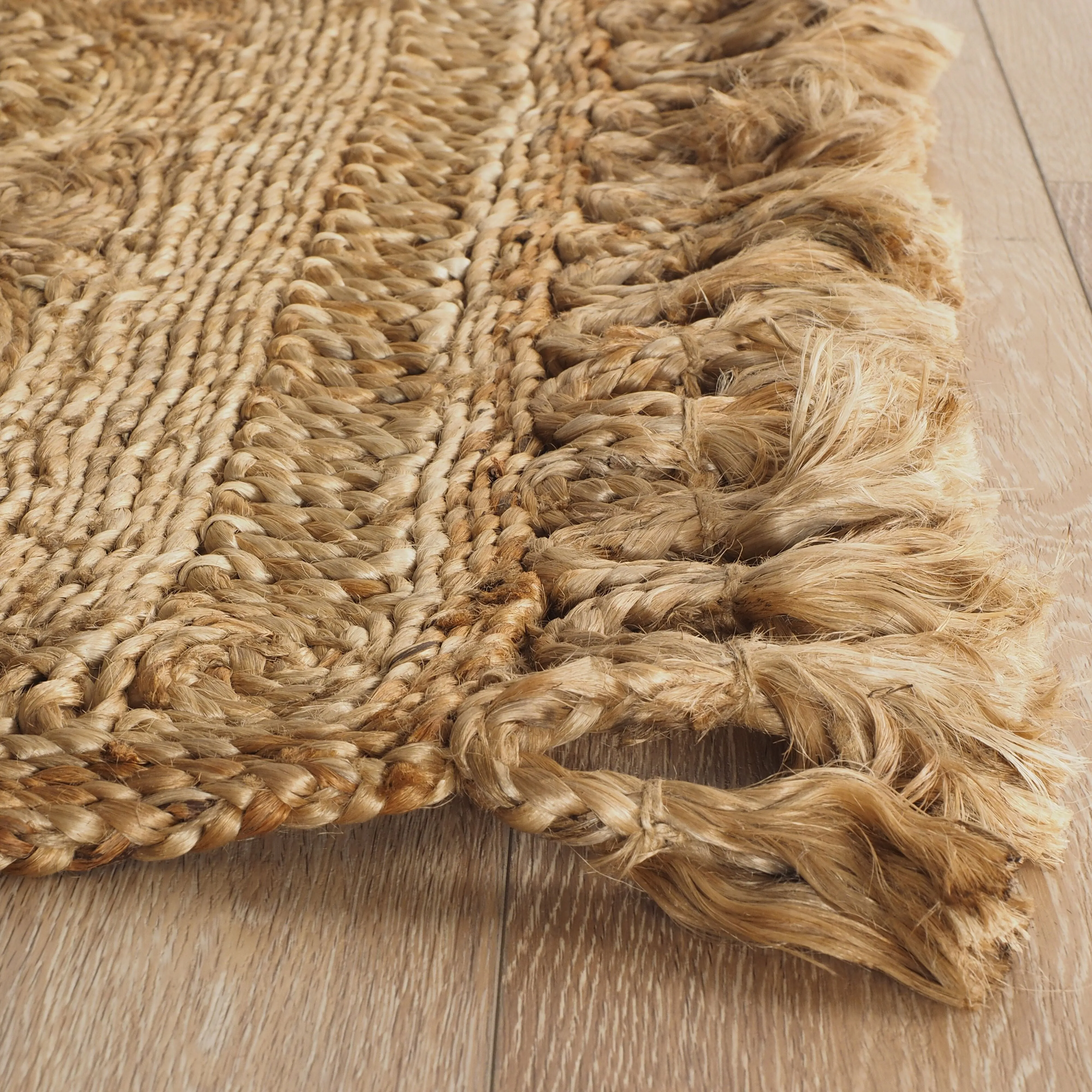 Cochin Circular Natural Hand Stitched Rug 150x80cm