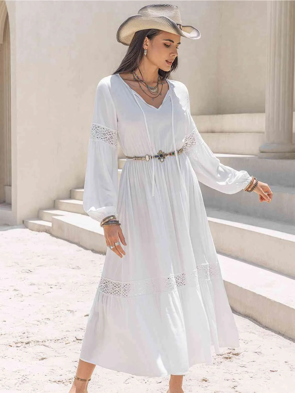 Dreams 70s Witchy Peasant Tiered Maxi Dress | 7 Colors