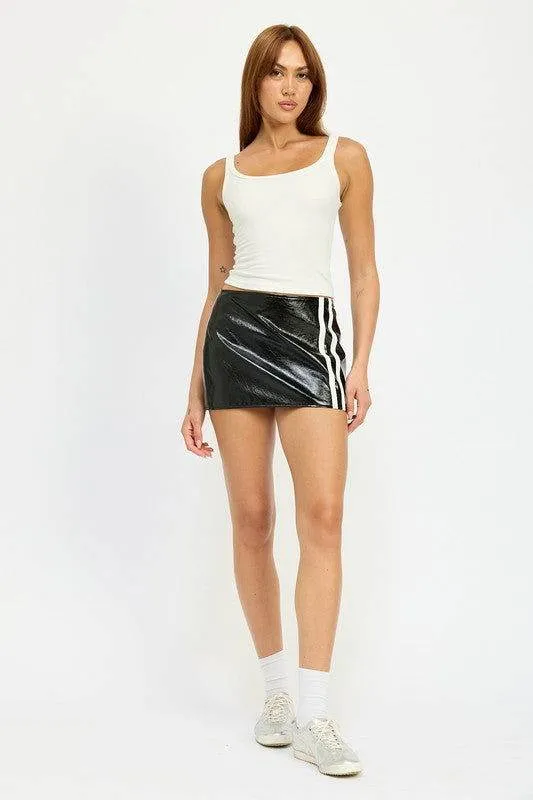 Emory Park Mini Moto Leather Skirt