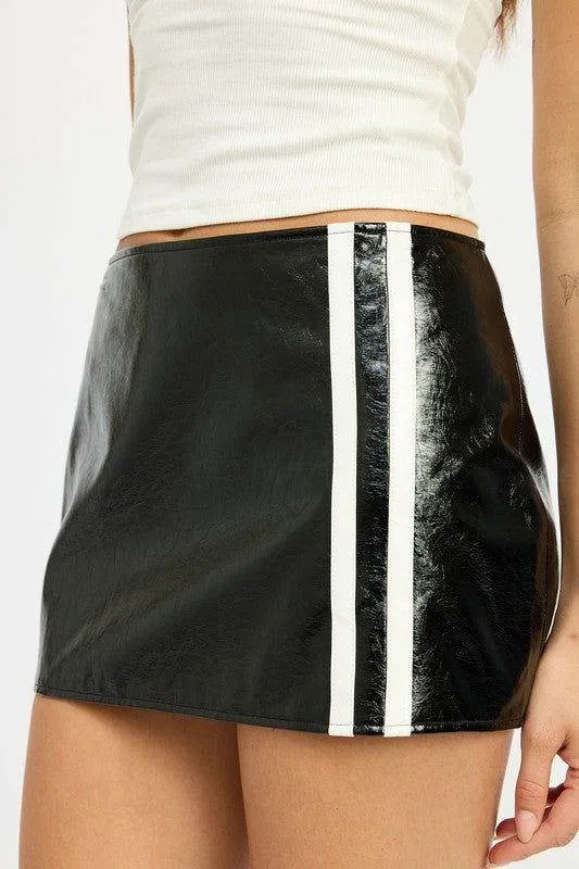 Emory Park Mini Moto Leather Skirt
