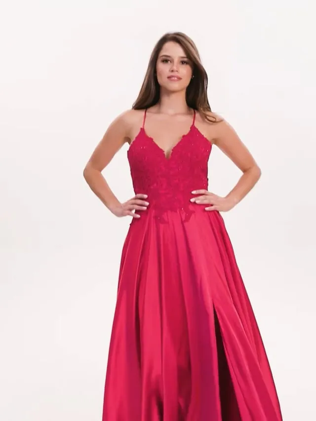 Faviana Glamour Satin A-Line Dress S10400