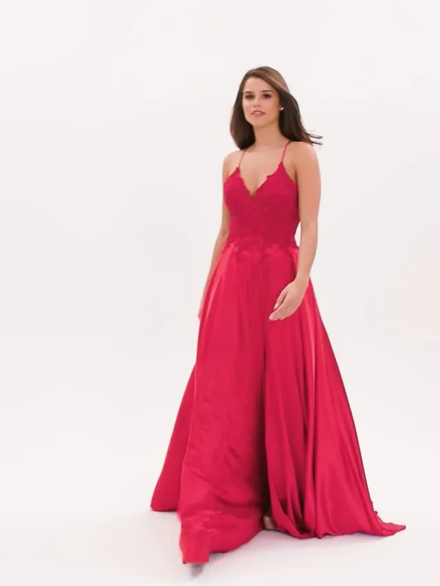 Faviana Glamour Satin A-Line Dress S10400