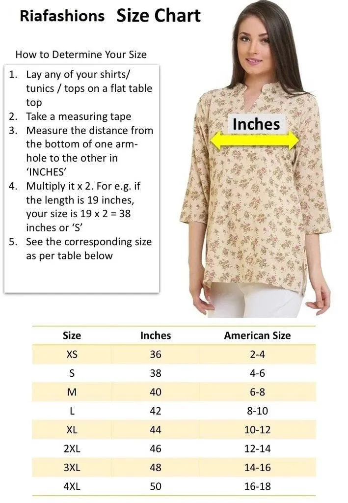 Green Chiffon Flower Print Kurti with Hand Embroidery