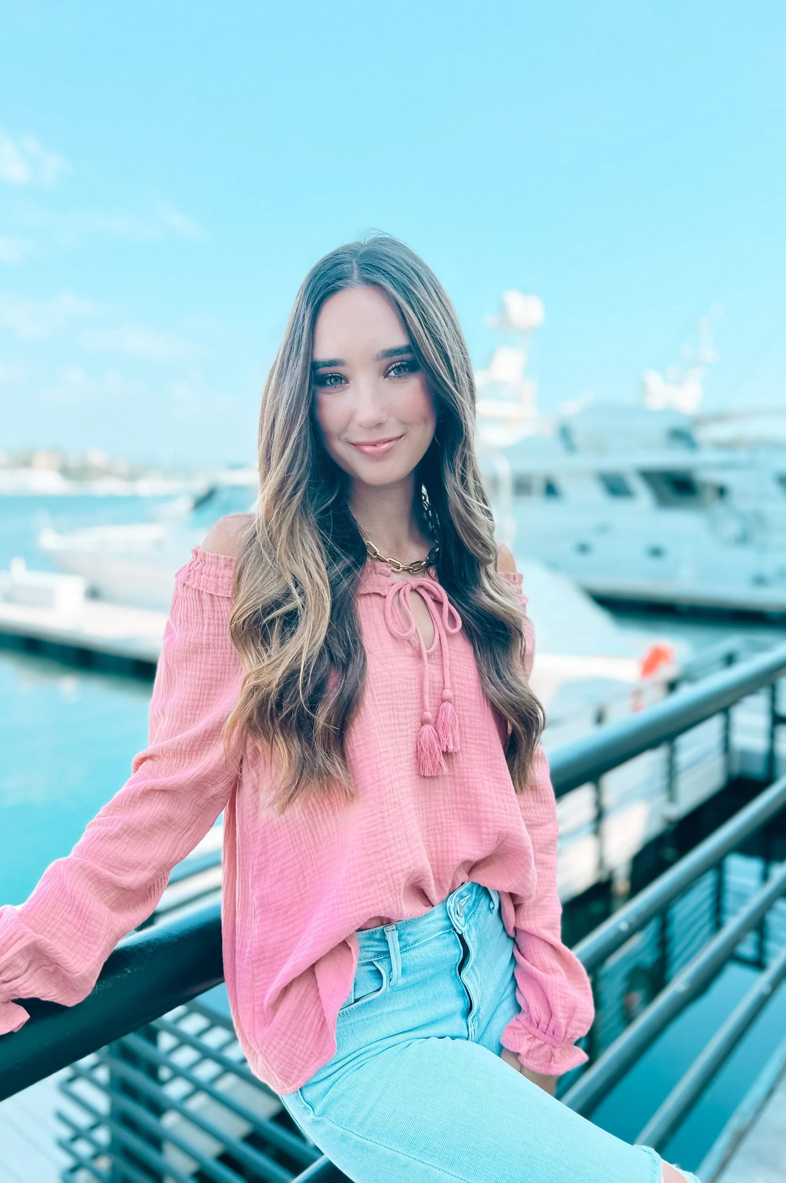 Guava Boho Gauze Blouse