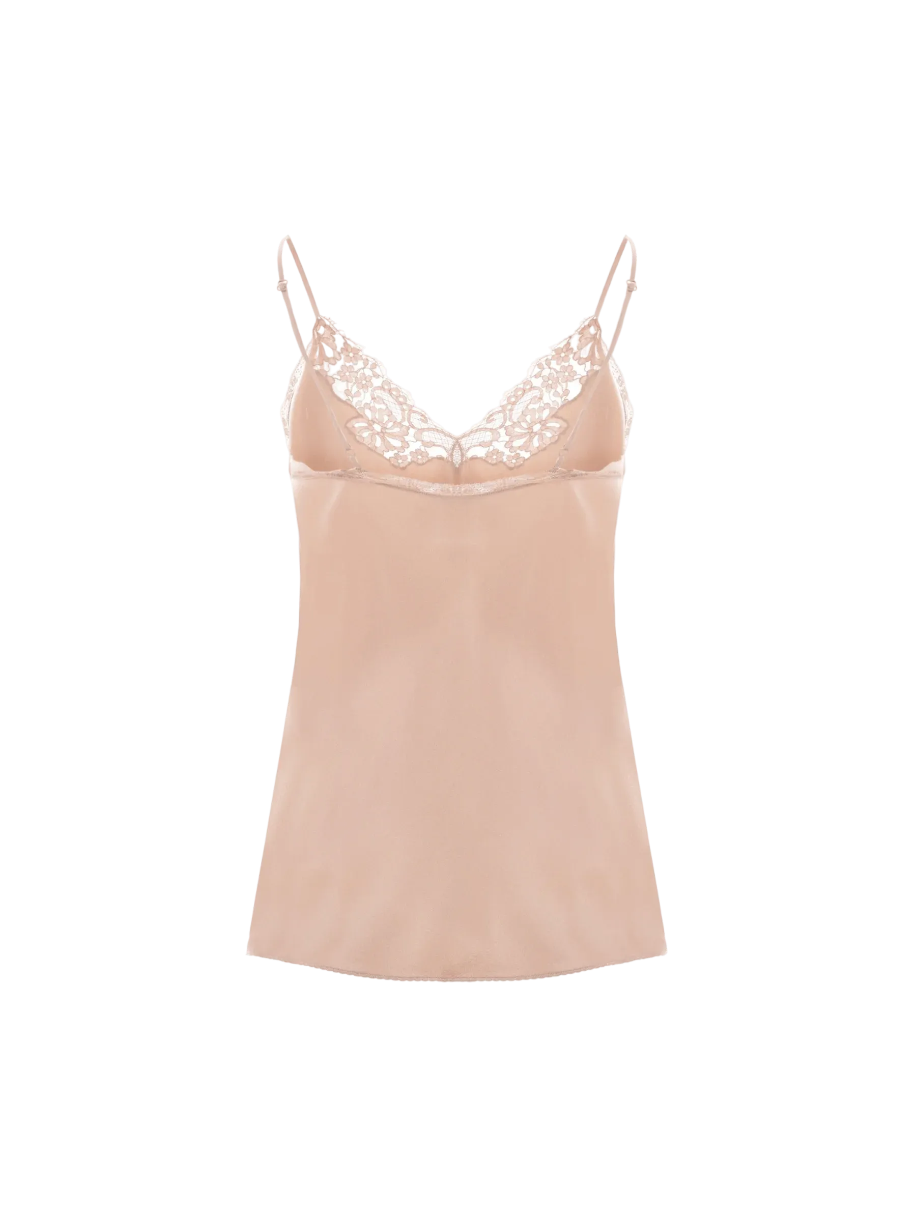 Lace Trim Satin Lingerie Top