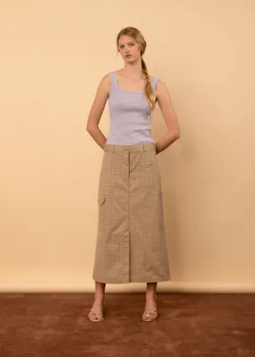 Leila Skirt (Pumice Check)
