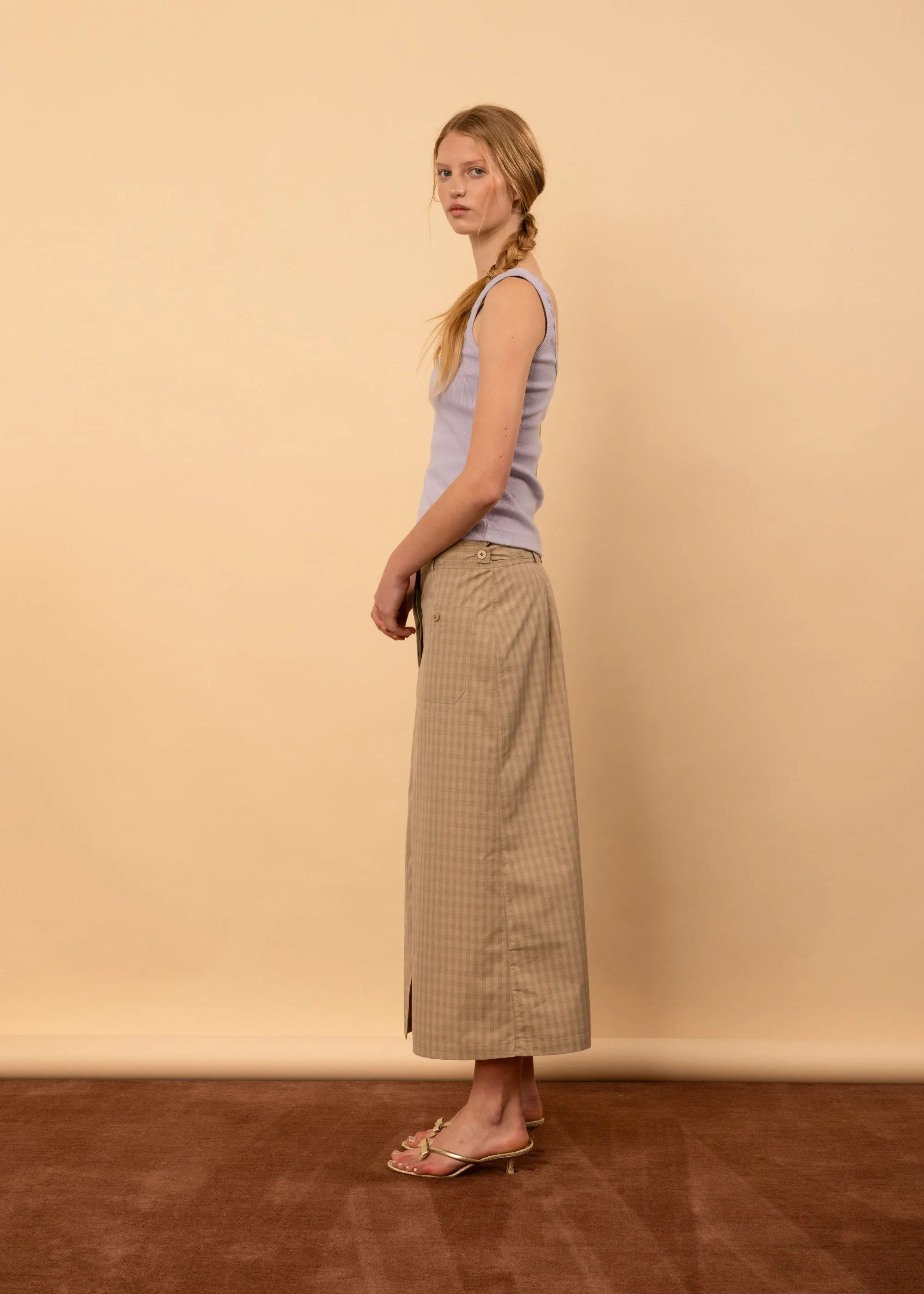 Leila Skirt (Pumice Check)