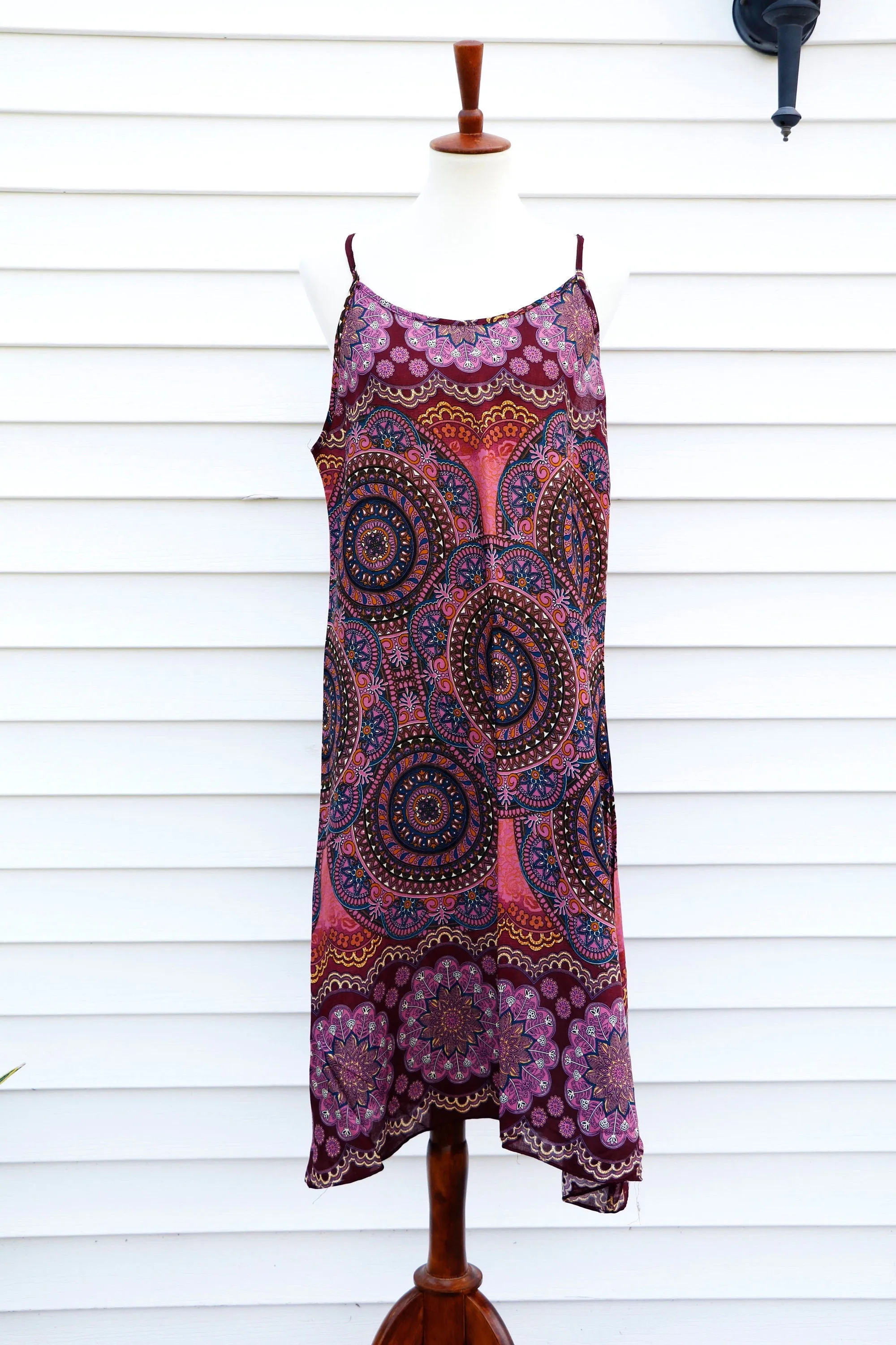 Long Sleeve Mini Dress Mandala Maxi Dress sleeves Dress Boho Hippie Bohemian Beach Gypsy Pajamas Dress for Women summer dress