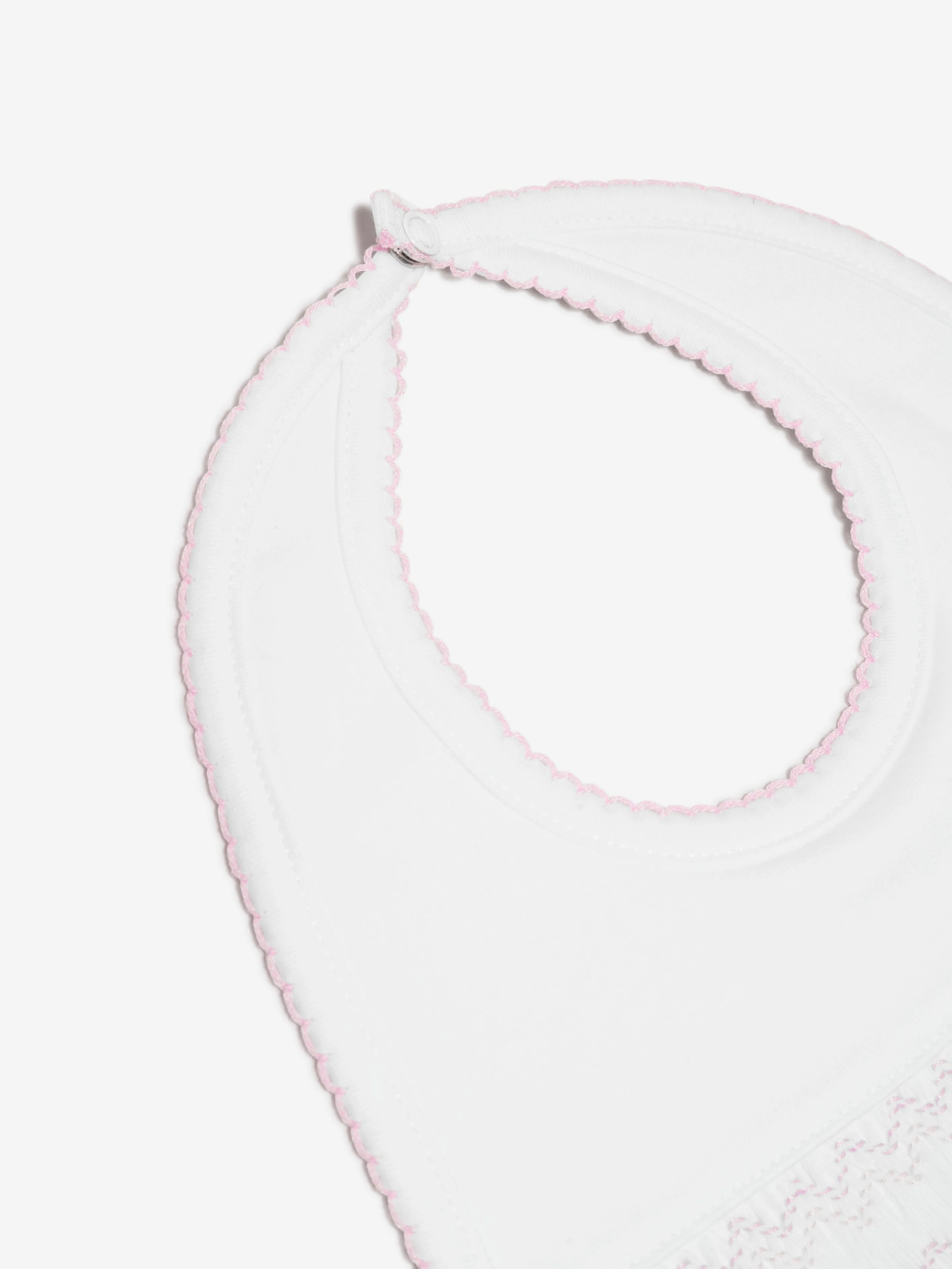Magnolia Baby Baby Girls Smocked Bib in White