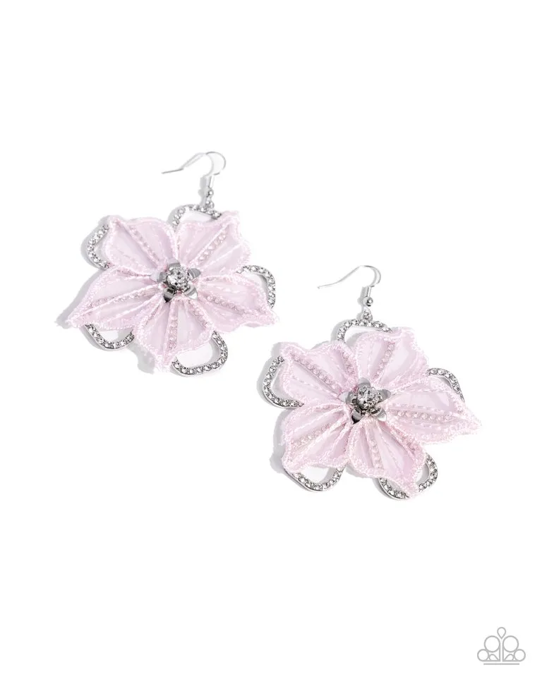 Paparazzi Earring ~ Refined Recognition - Pink