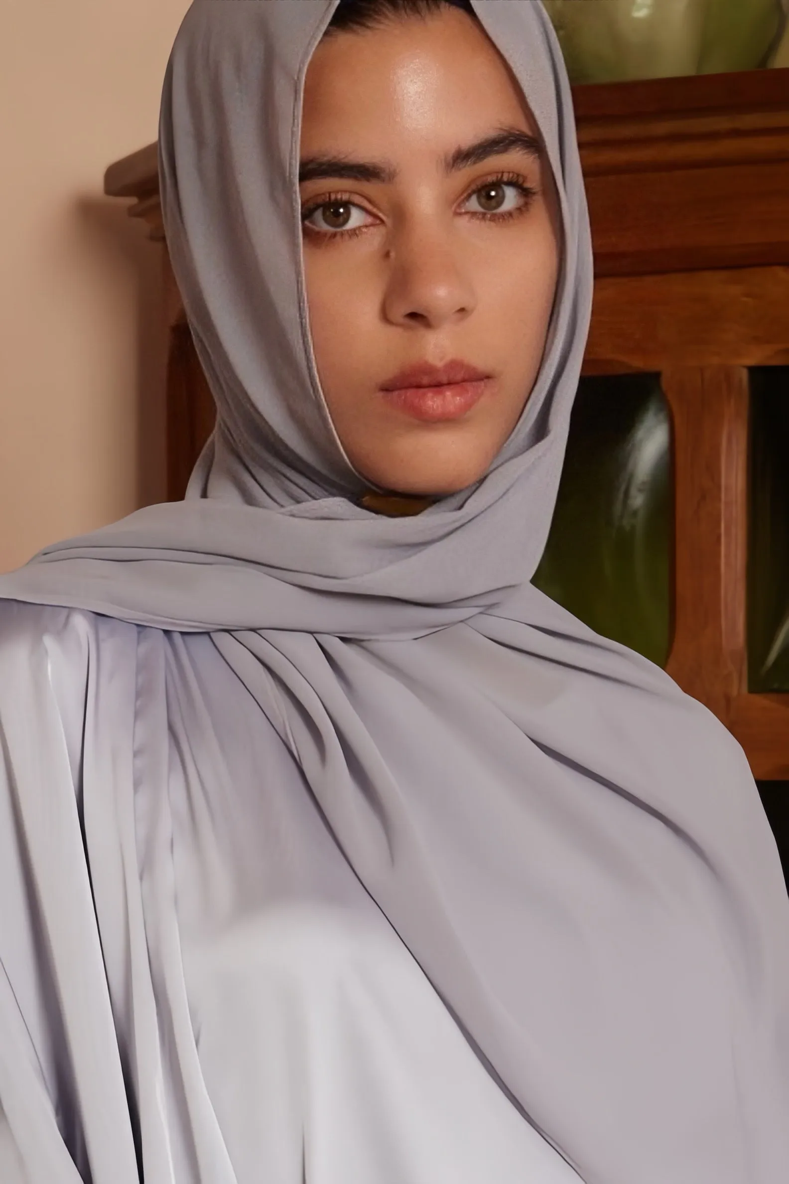 Plain Chiffon Hijab - Grey
