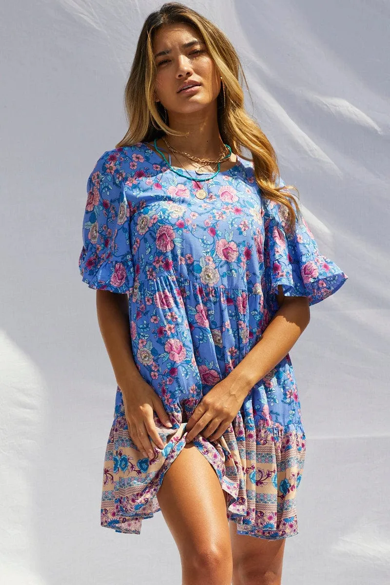 Print Relaxed Dress Mini