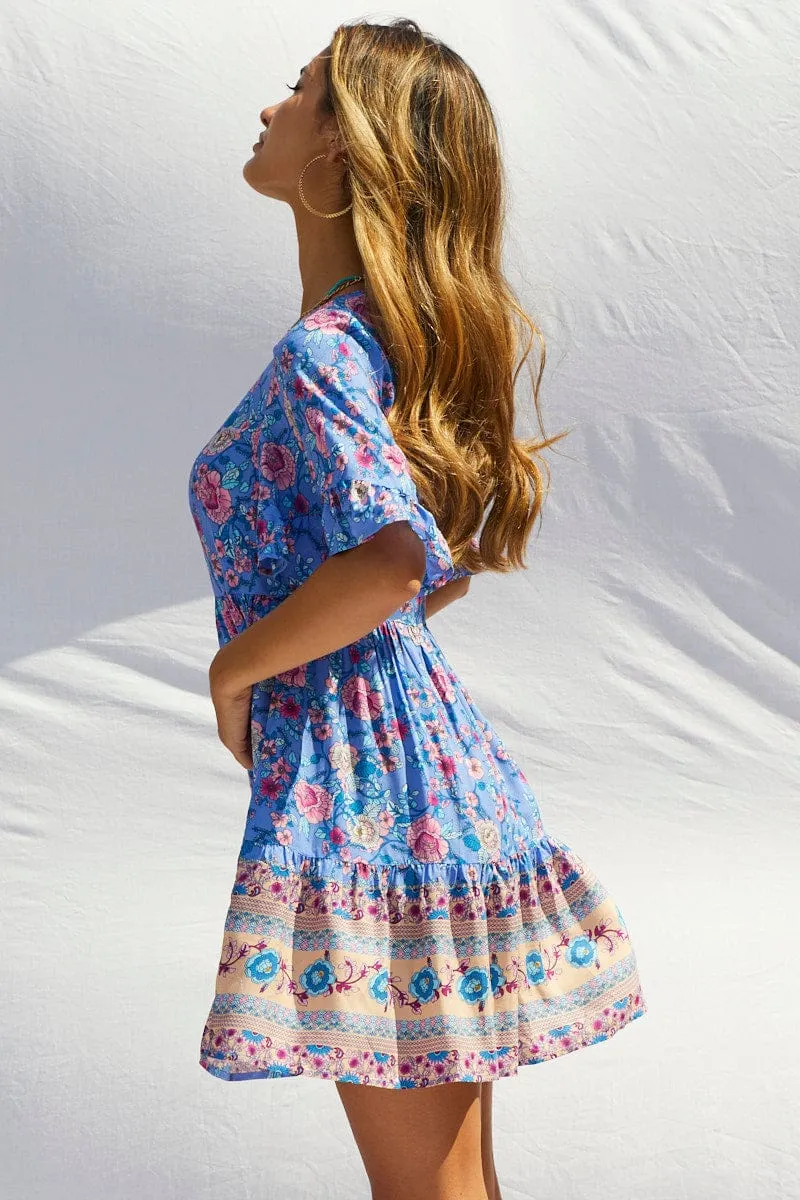 Print Relaxed Dress Mini