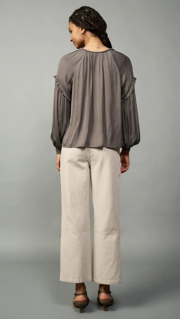 Ruffle Sleeve Blouse