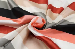 Shiny Satin - Stripes Print