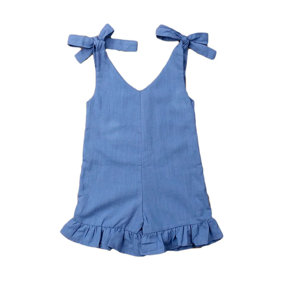 Solid Boho Toddler Romper