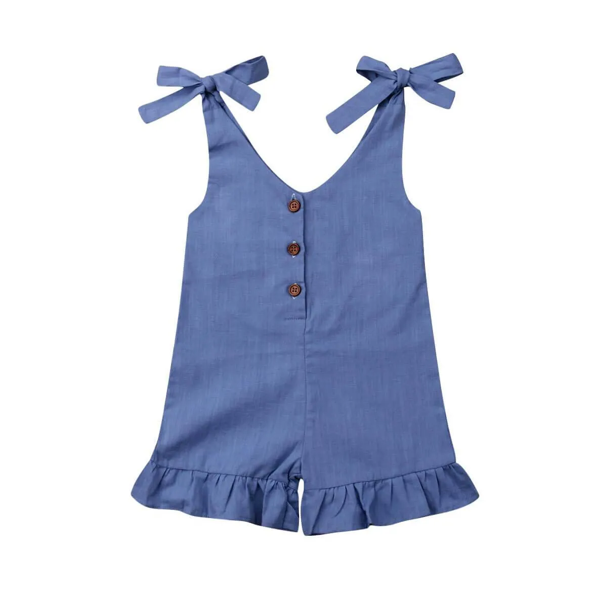 Solid Boho Toddler Romper
