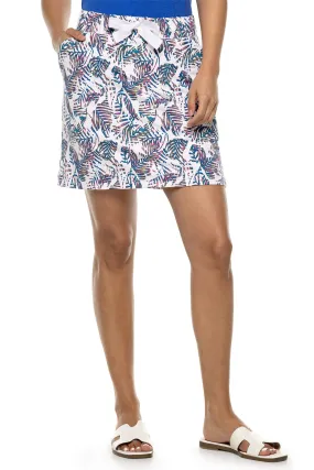Women's Plaka Knit Skort | Magnolia Pink Beach Leaves